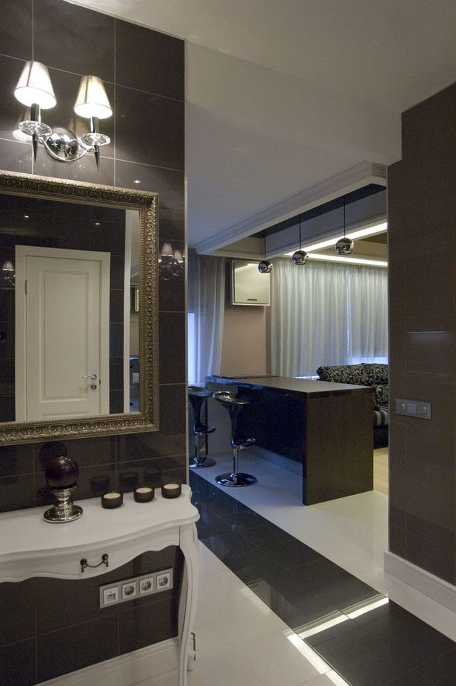 черно-белый интерьер