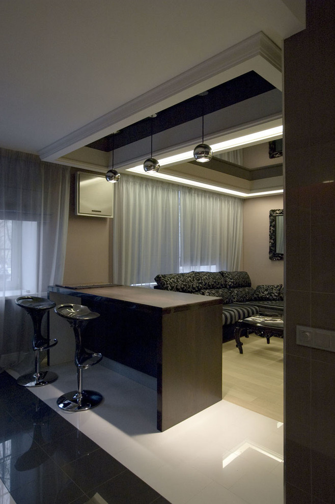 черно-белый интерьер