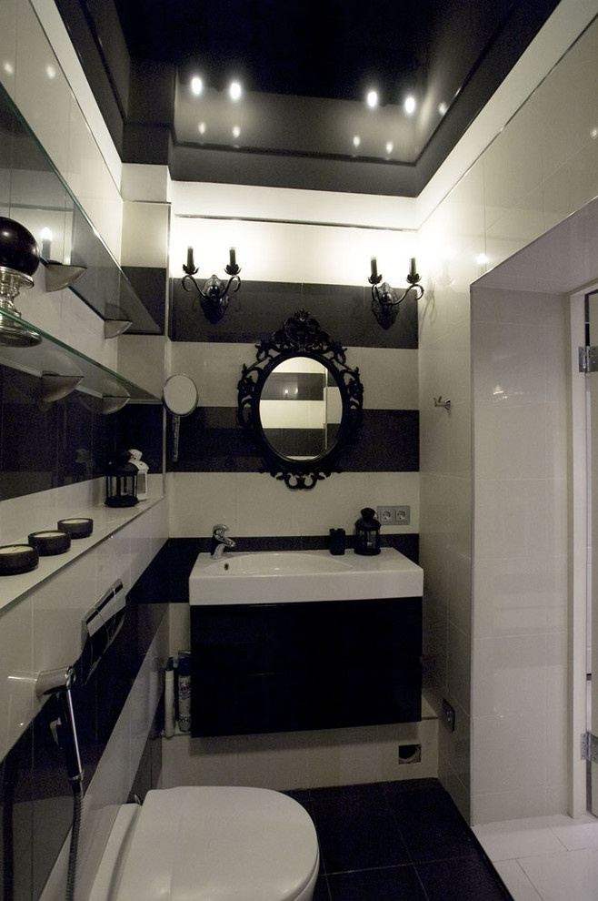 черно-белый интерьер