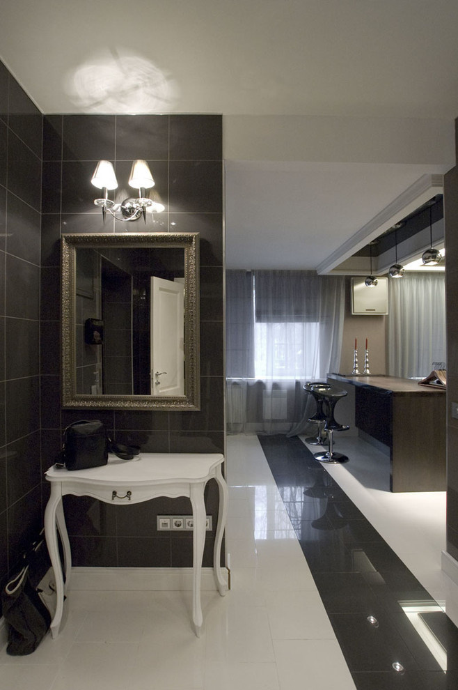 черно-белый интерьер