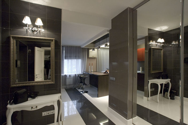 черно-белый интерьер