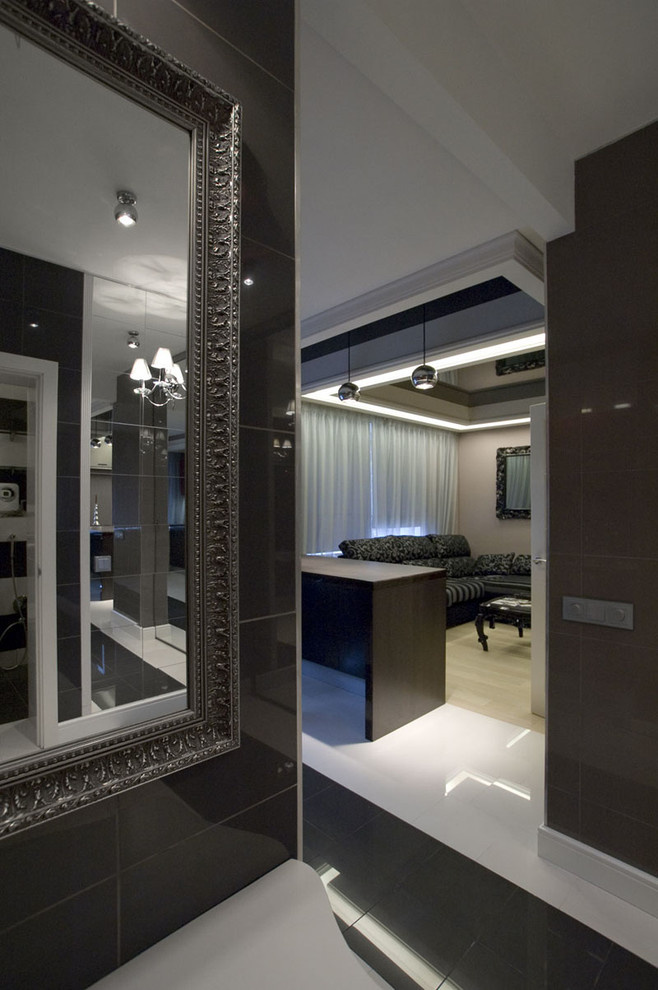 черно-белый интерьер