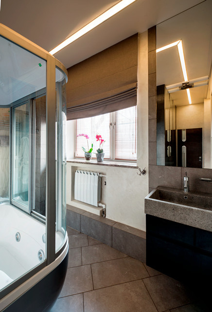 Серая зеркальная квартира