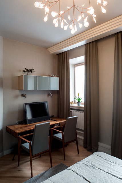 Серая зеркальная квартира