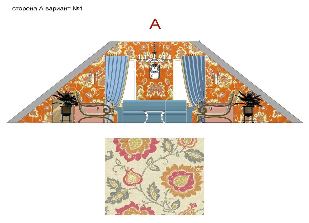 Гостиная в стиле русского прованса