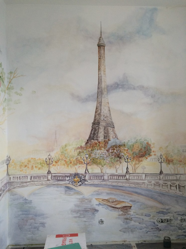 Роспись стен "Мост Александра III".