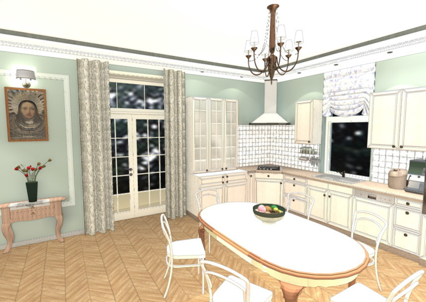 Загородный дом в стиле русской усадьбы