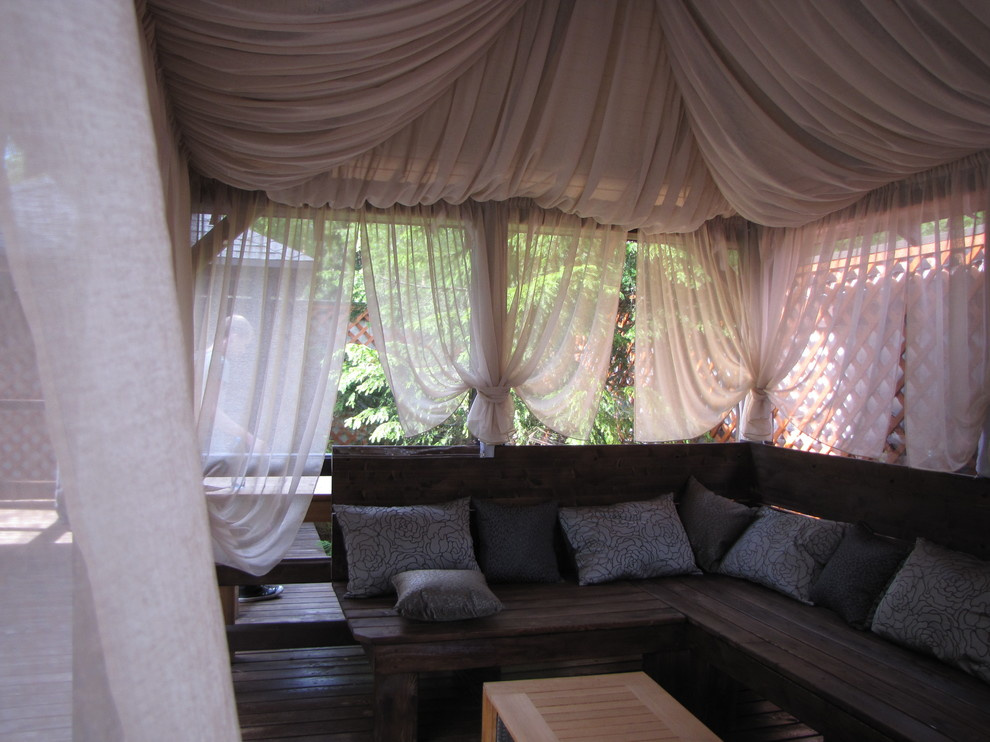 Текстильное оформление в экстерьере.