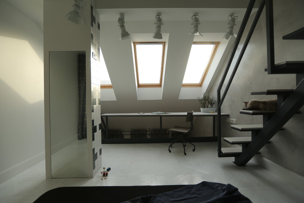 loft for young man with russian patterns