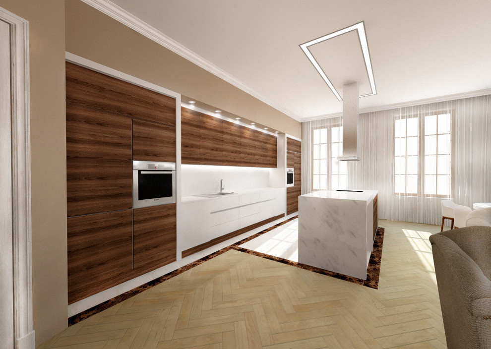 Выбираем цвет шпона. Вариант: орех