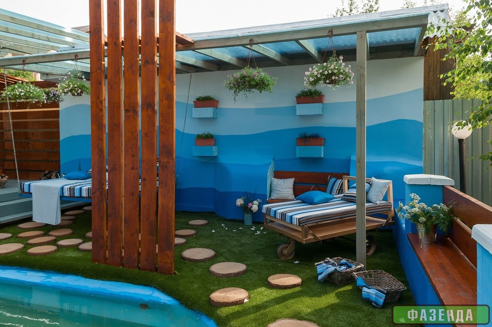 Зона отдыха у бассейна. Телепроект.