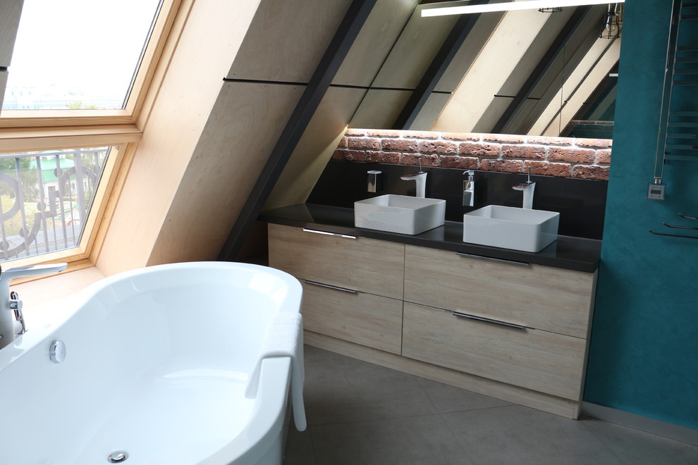 Двухуровневая квартира в стиле лофт/индастриал