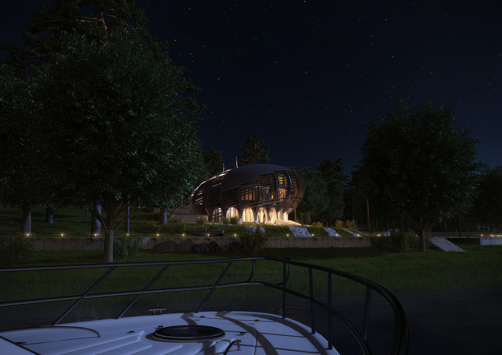 Дом-НЛО на берегу озера Селигер