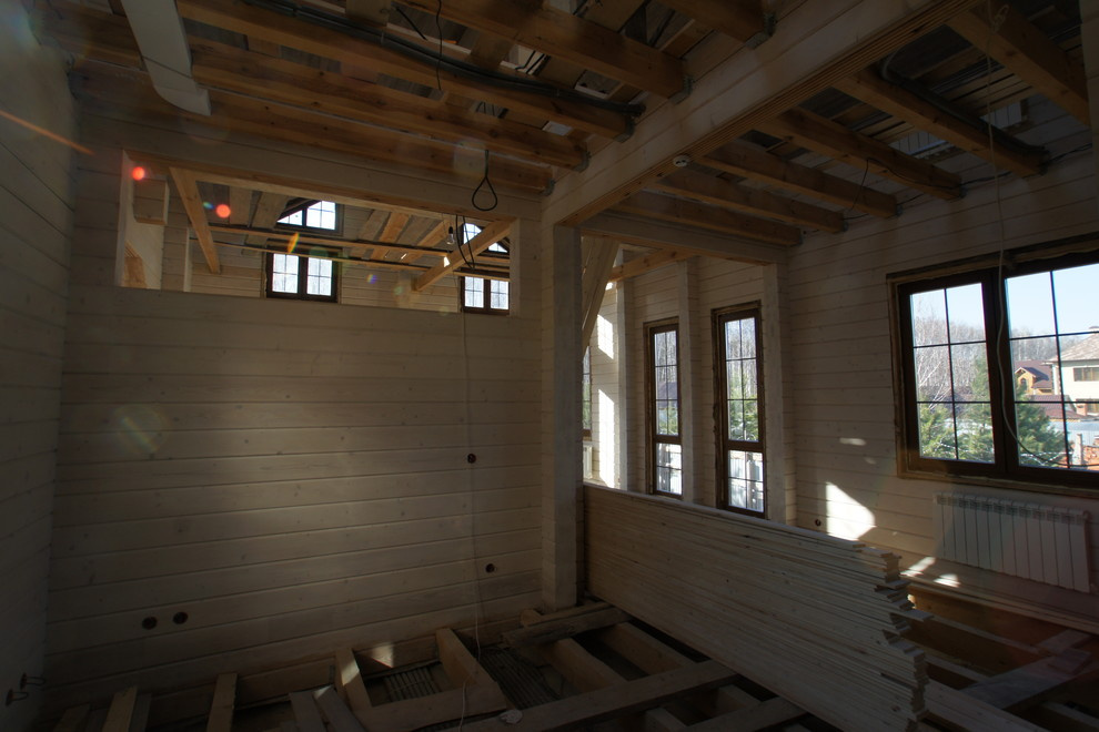 Дом по готовому фундаменту со смешанным каркасом