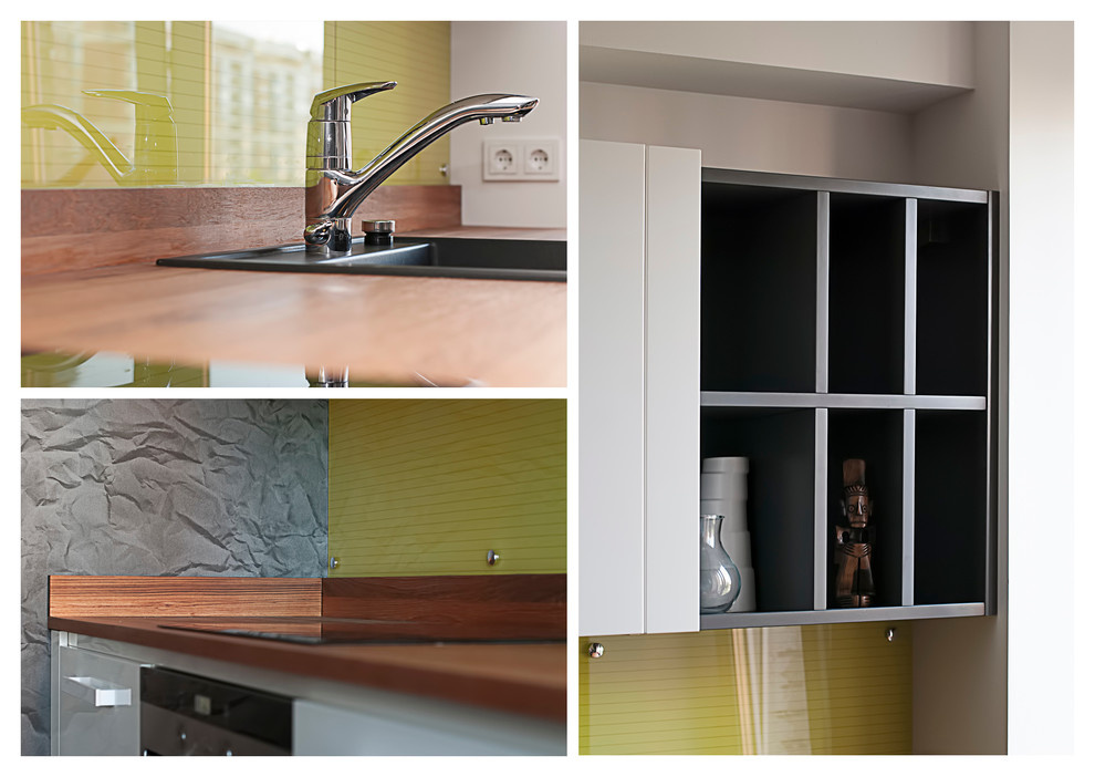 Кухня с тиковой столешницей