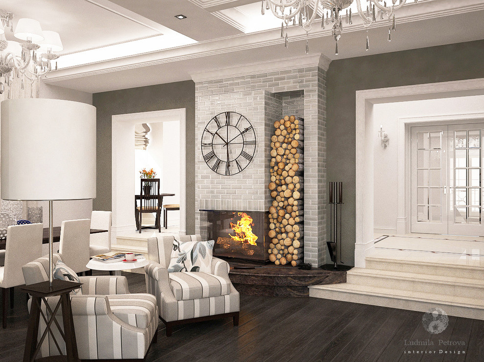 Гостиная-каминная