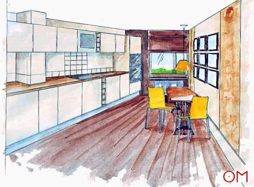 Обложка проекта: Эскиз кухни