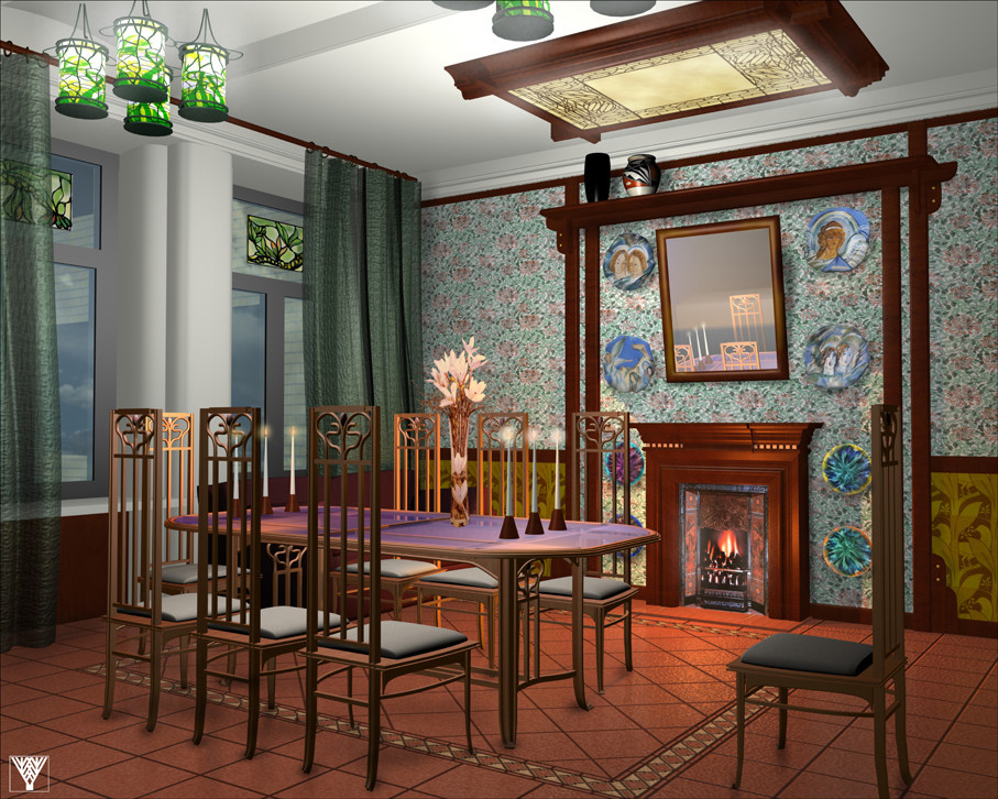 "Старая московская Квартира в стиле Arts & Crafts"