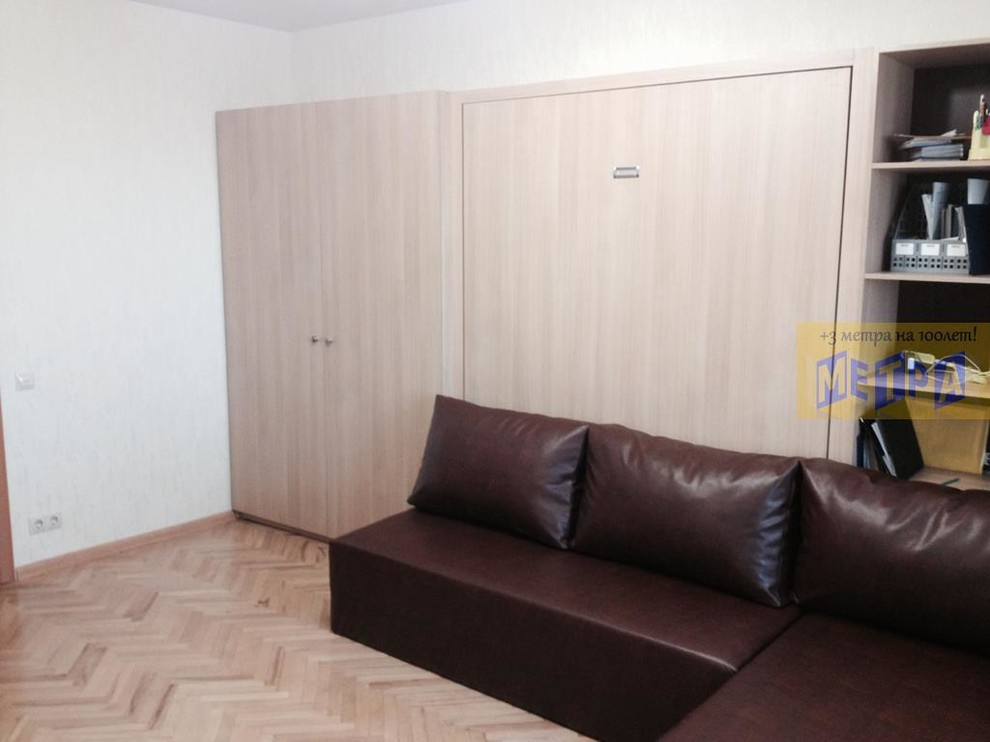 Шкаф кровать трансформер с диваном. Wall bed and sofa