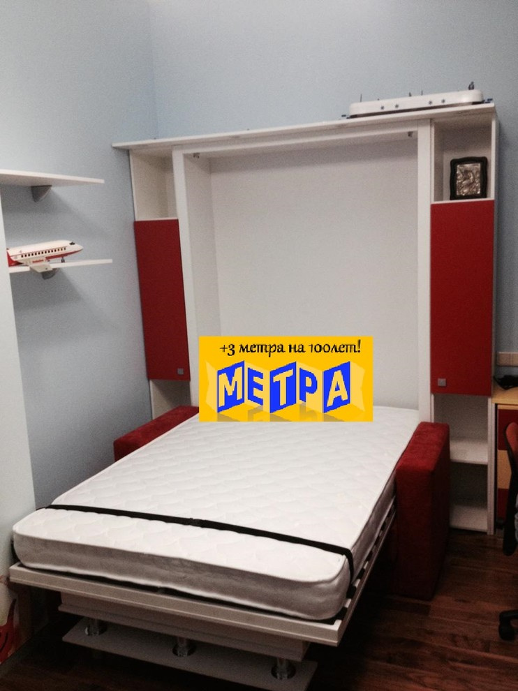 Шкаф кровать трансформер с диваном. Wall bed and sofa