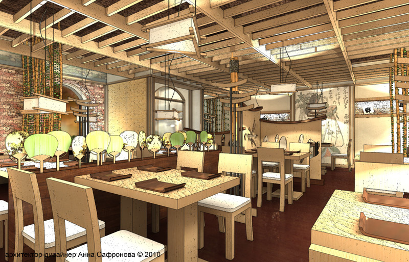 Интерьер суши-бара "Хацу-мо", Ульяновск