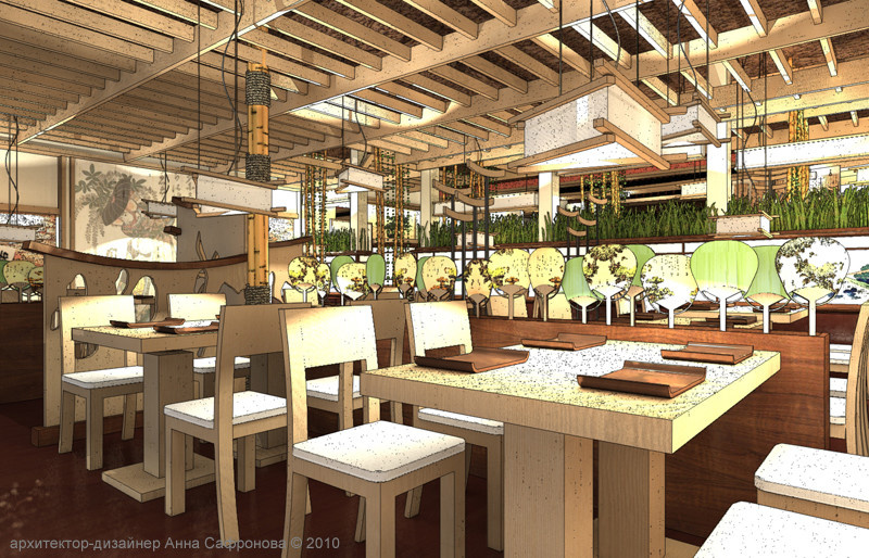 Интерьер суши-бара "Хацу-мо", Ульяновск