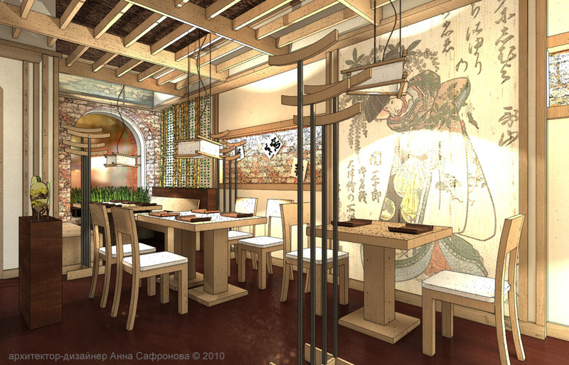 Интерьер суши-бара "Хацу-мо", Ульяновск