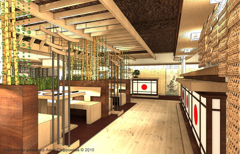 Интерьер суши-бара "Хацу-мо", Ульяновск