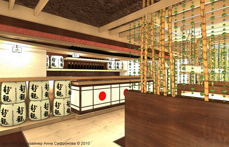 Интерьер суши-бара "Хацу-мо", Ульяновск