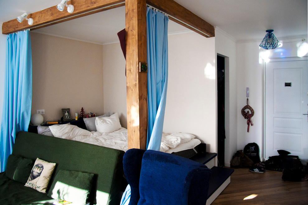 Дизайн-проект квартиры-студии и изготовление мебели под заказ на севере Питера