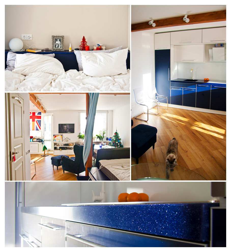 Дизайн-проект квартиры-студии и изготовление мебели под заказ на севере Питера