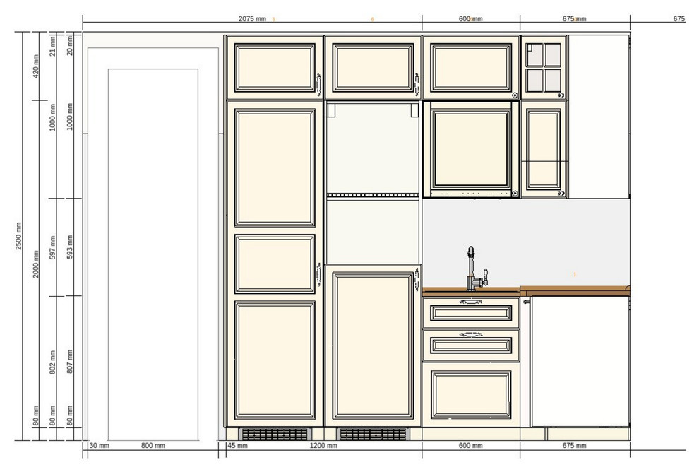 Design-project. Classic Kitchen in Moscow