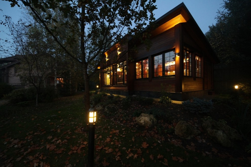 Павильон для СПА. Уличная подсветка.