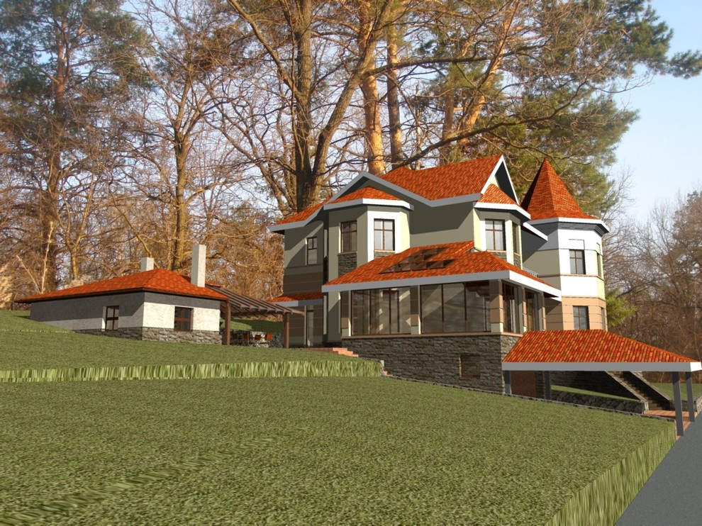 Дом в сосновом лесу