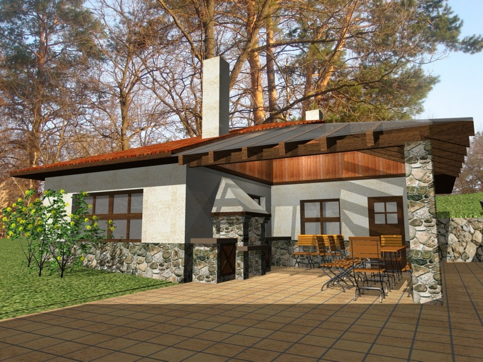 Дом в сосновом лесу