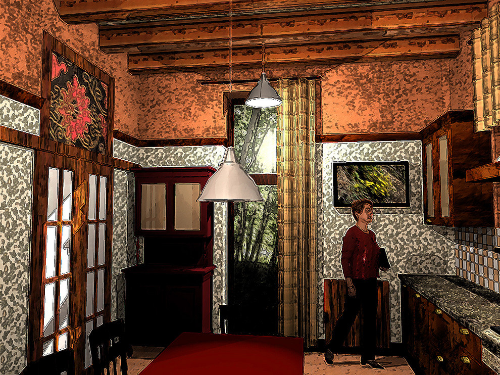 Дом в сосновом лесу