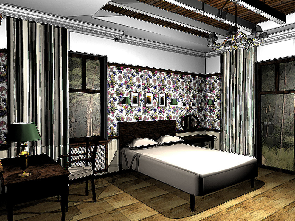 Дом в сосновом лесу