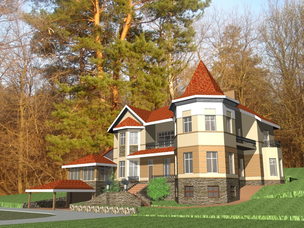 Обложка проекта: Дом в сосновом лесу