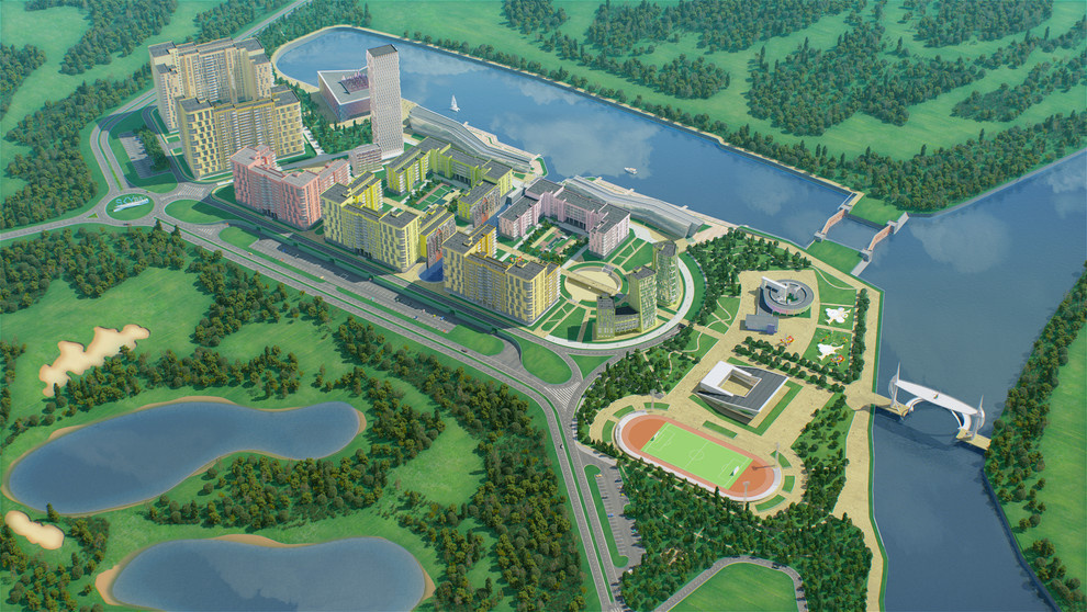 Архитектурно-планировочная концепция квартала "SkyBay" г.Новосибирск