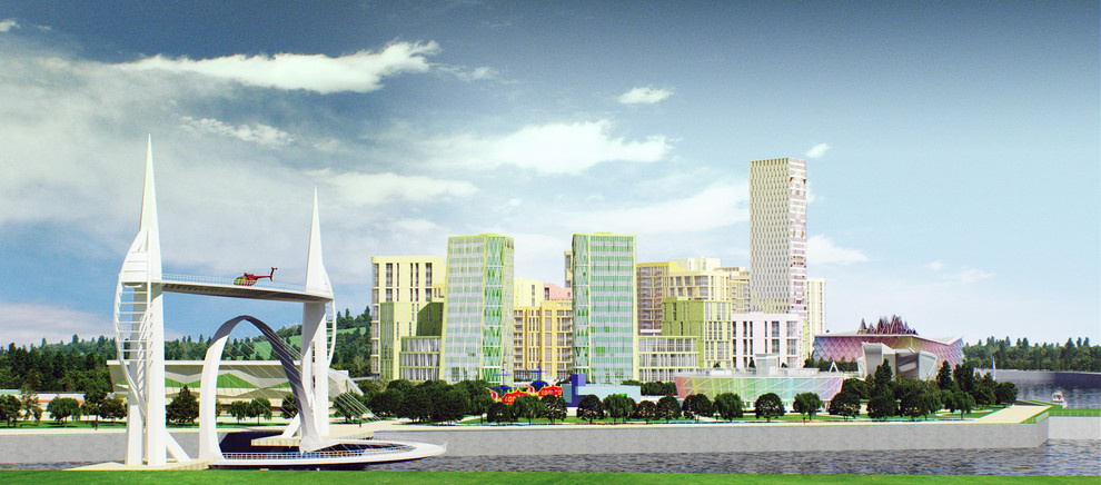 Архитектурно-планировочная концепция квартала "SkyBay" г.Новосибирск