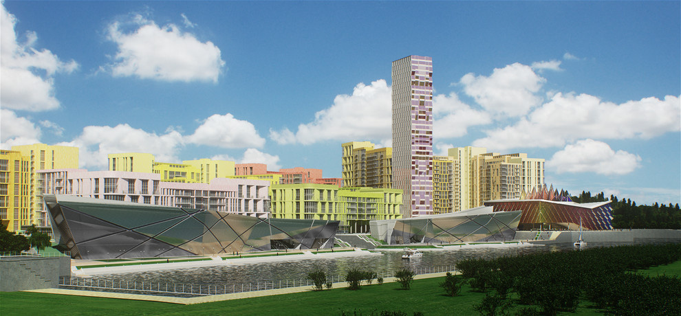 Архитектурно-планировочная концепция квартала "SkyBay" г.Новосибирск