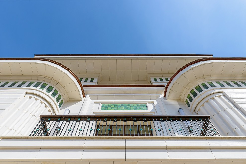 Отделка фасада коттеджа в поселке Стольное