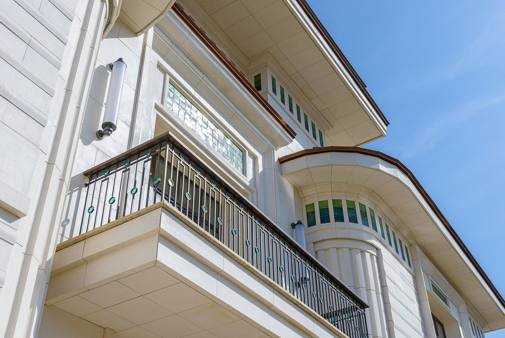 Отделка фасада коттеджа в поселке Стольное