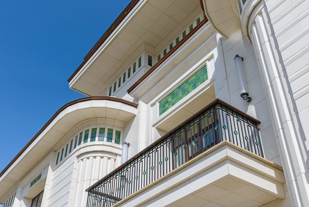 Отделка фасада коттеджа в поселке Стольное