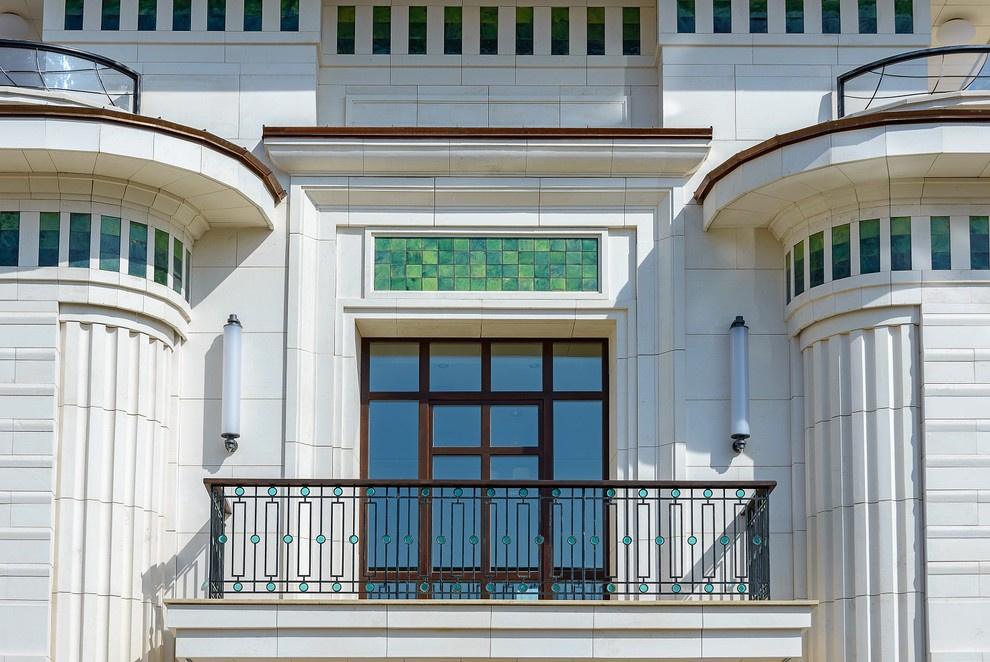 Отделка фасада коттеджа в поселке Стольное