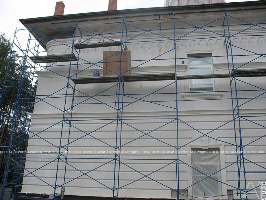 Проект и отделка фасадов загородного особняка в пос. Барвиха, 2008-2009гг.