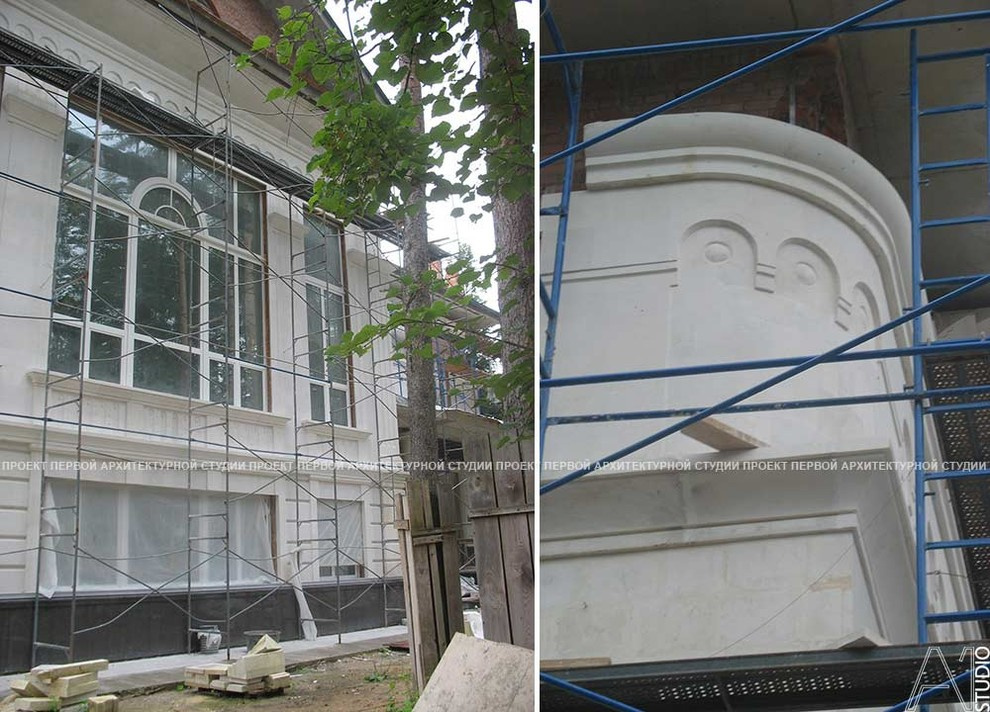 Проект и отделка фасадов загородного особняка в пос. Барвиха, 2008-2009гг.