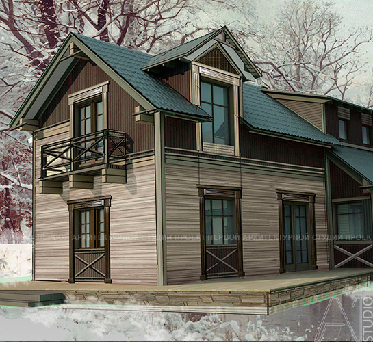 Загородный брусовой дом в п. Салтыковка, 306 м.кв.