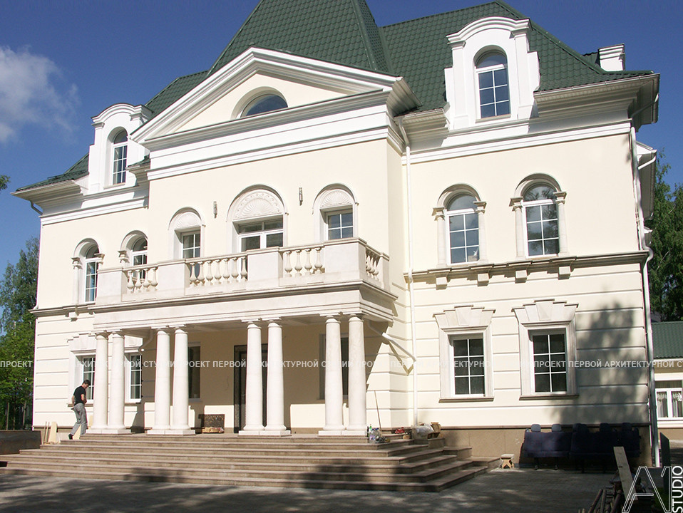 Раздоры. Фасад загородного особняка, элементы интерьера (с ARP-студия)