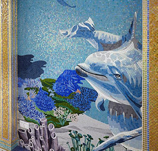 Бассейн в частном доме из мозаики Art&Natura